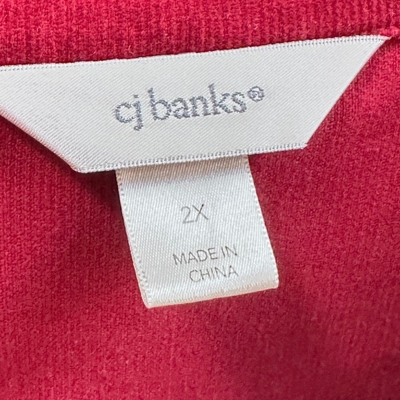 Christopher Banks cranberry Red Snap Front Corduroy jacket over shirt. - Picture 4 of 5